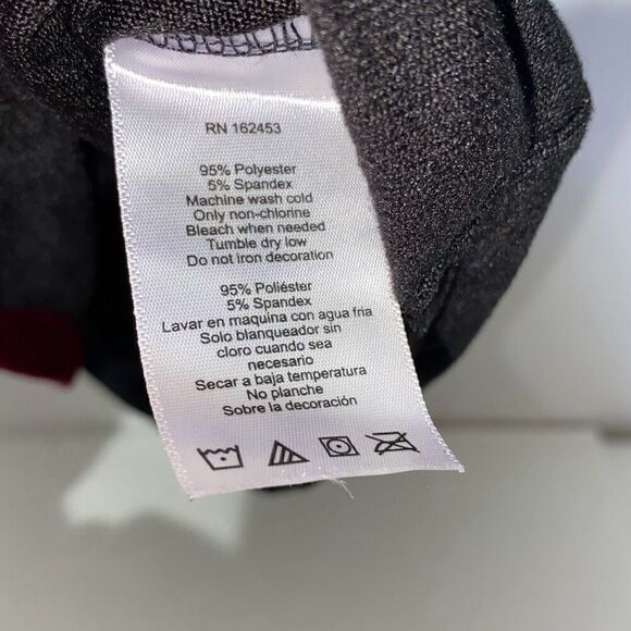 Vintage Rose Women's Maroon and Black Cowl Neck Stretch Knitted Pullover Sweater - Picture 8 of 8